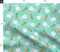 Bunnies Aqua Easter Spring Rabbit Bunny Carrot Custom Printed Fabric by Spoonflower Various Fabrics by the Yard or Fat Quarter